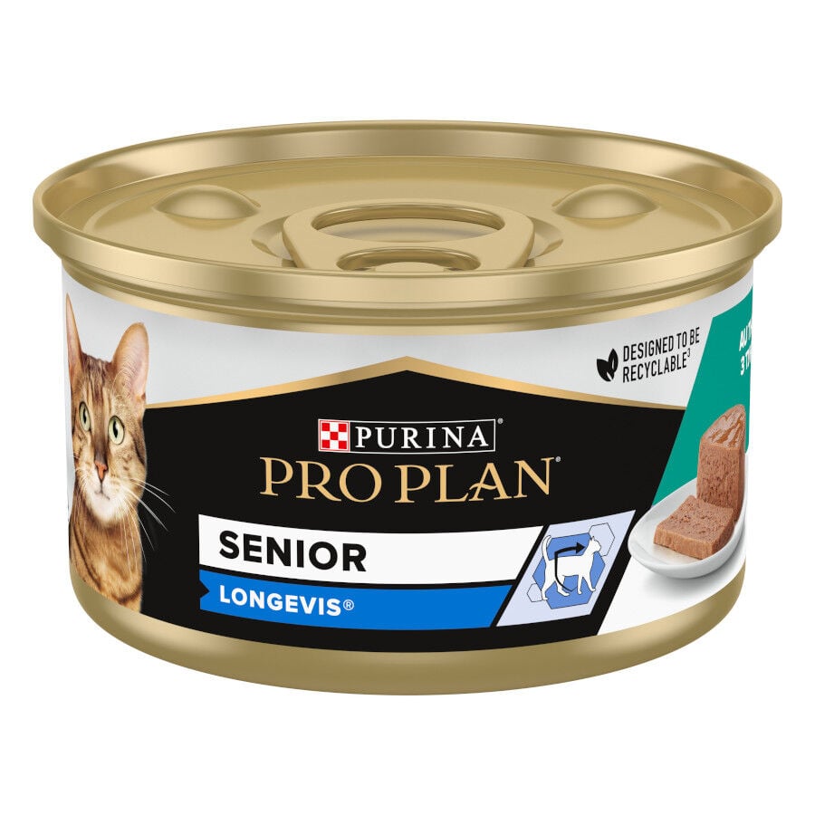 85 g Pro Plan Senior 7+ LONGEVIS Mousse con at&uacute;n para gatos, , large Imagen numero 1